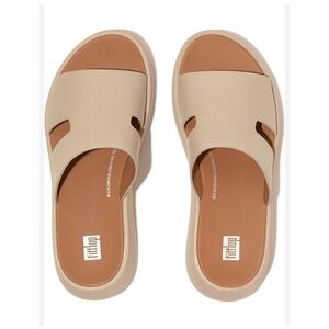 Fit Flop F-Mode Raw Edge Leather Flatform H Bar